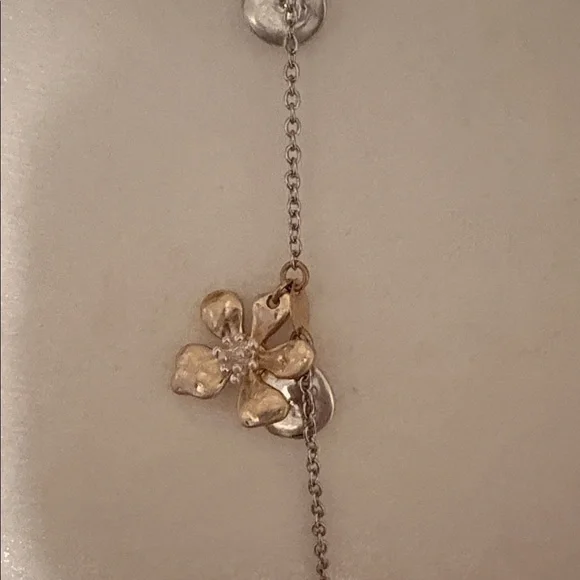 J. Jill Gold and Silver Floral Necklace - Picture 2 of 10